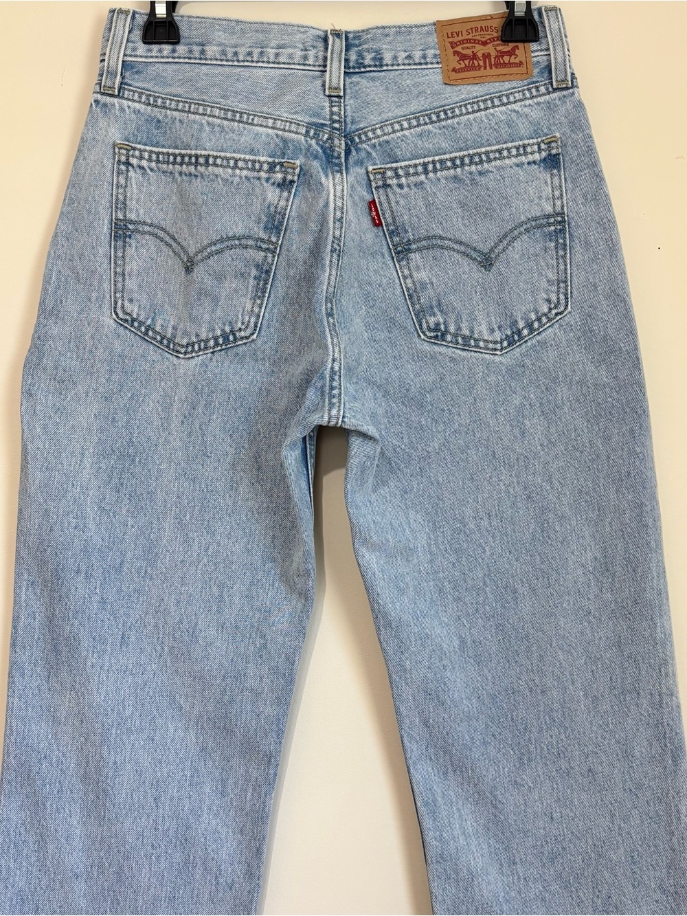 Levi’s Low Pro Straight High Rise Light Wash Cotton Relaxed Preppy Slouchy Jeans - Picture 7 of 16
